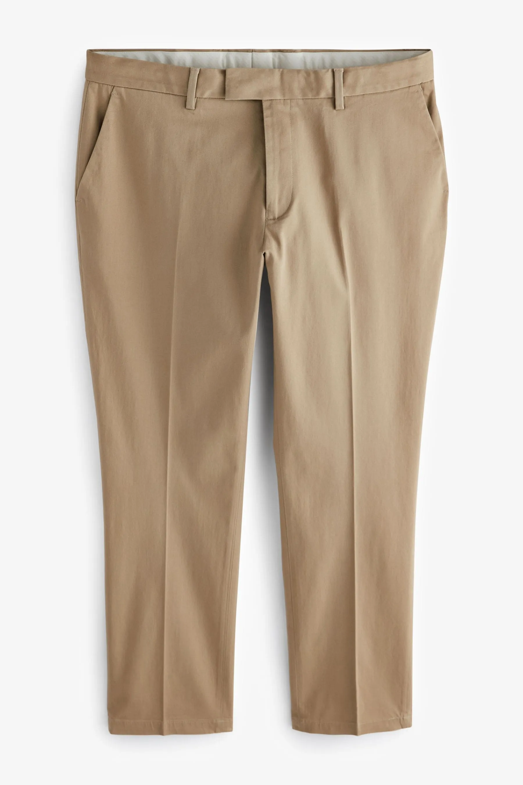 Pantaloni chino elasticizzati in rasatello Pantaloni