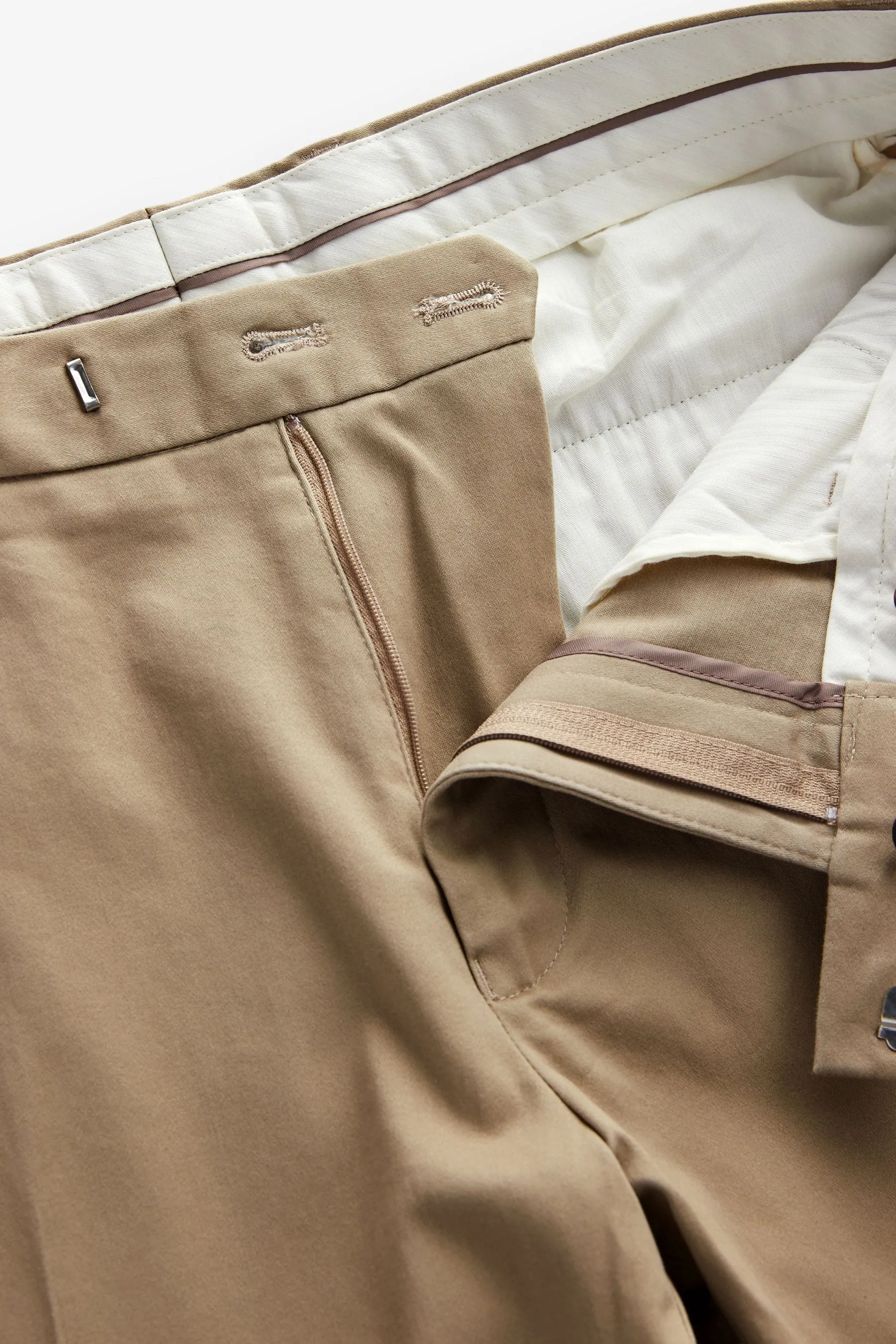 Pantaloni chino elasticizzati in rasatello Pantaloni