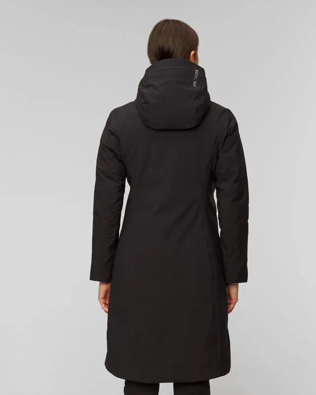 Parka nero con piumino da donna Arcteryx Patera