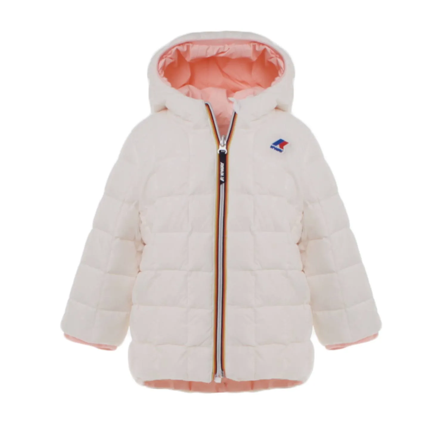 Piumino Bimba Jacques Thermo Plus Rosa E Bianco