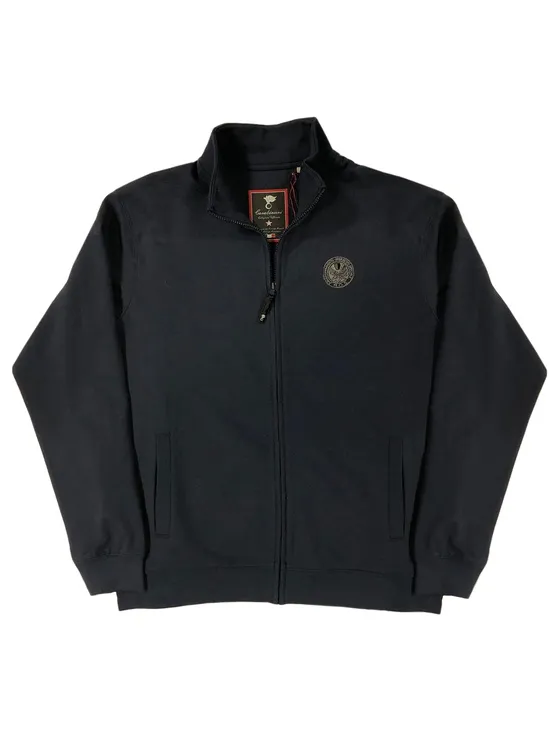 Ros Felpa Garzata Fullzip Blunavy Patch A Cuore