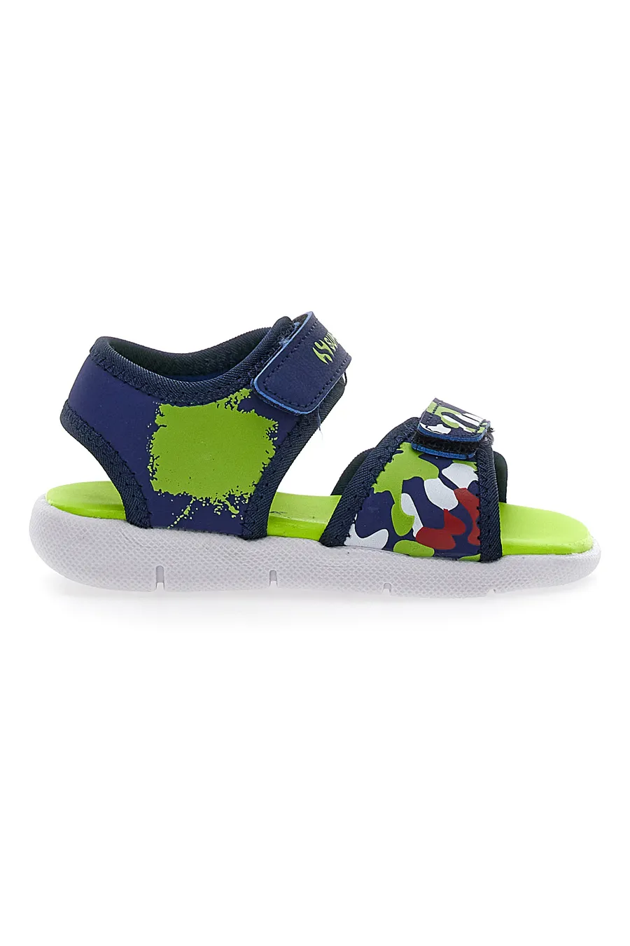 Sandali Blu e Lime con Fascia Regolabile con Velcro Superga 63820