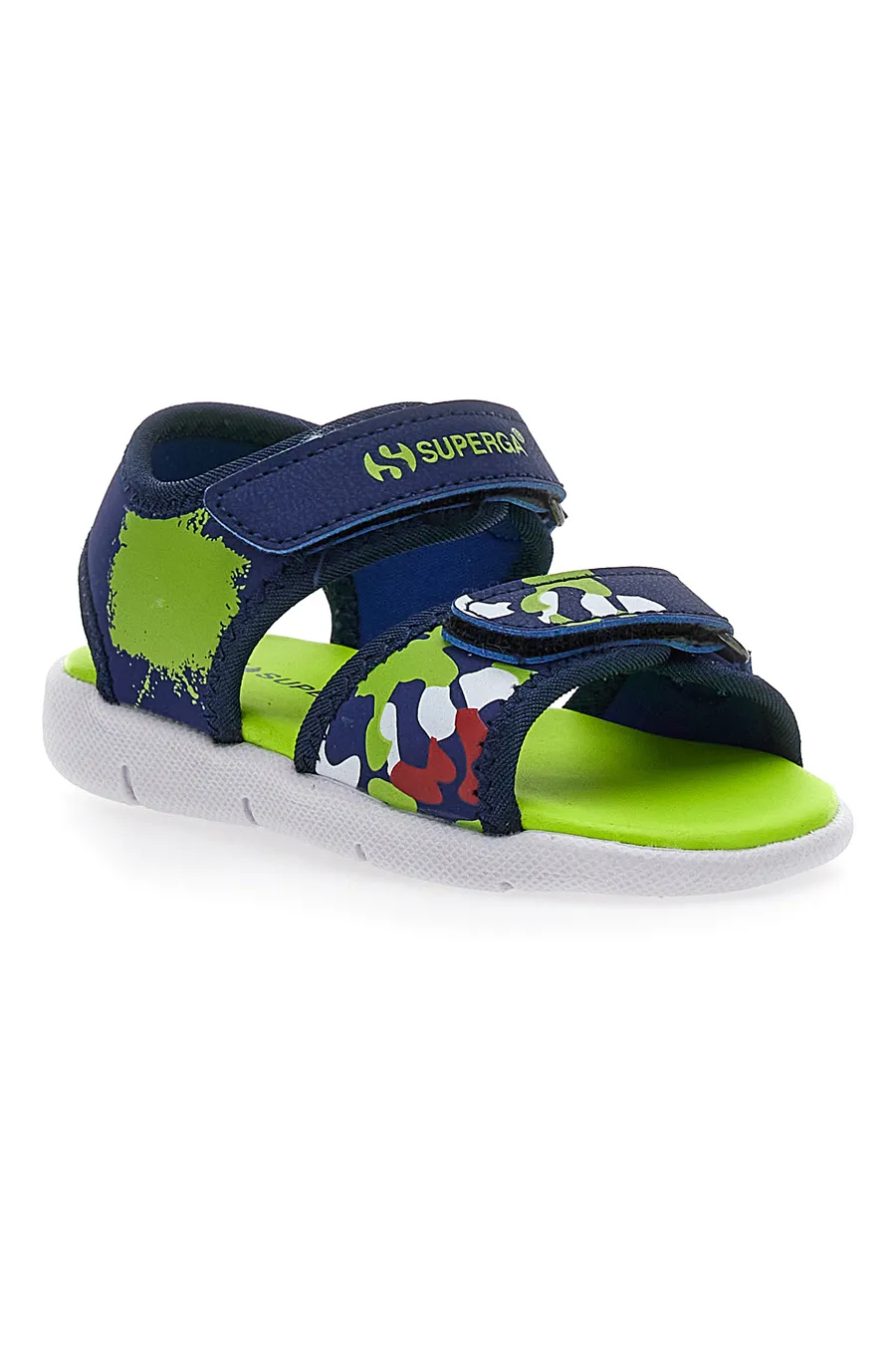 Sandali Blu e Lime con Fascia Regolabile con Velcro Superga 63820