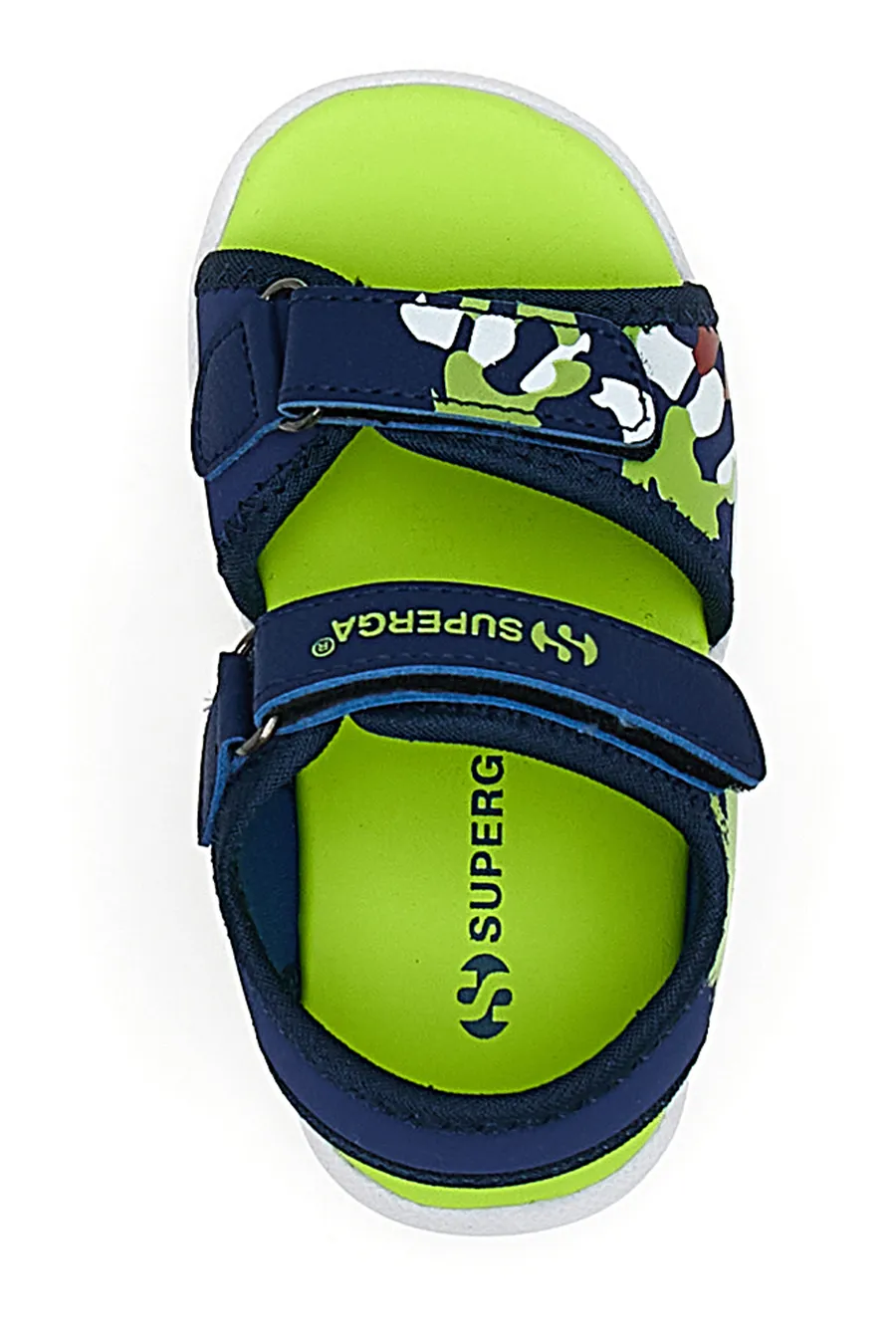 Sandali Blu e Lime con Fascia Regolabile con Velcro Superga 63820