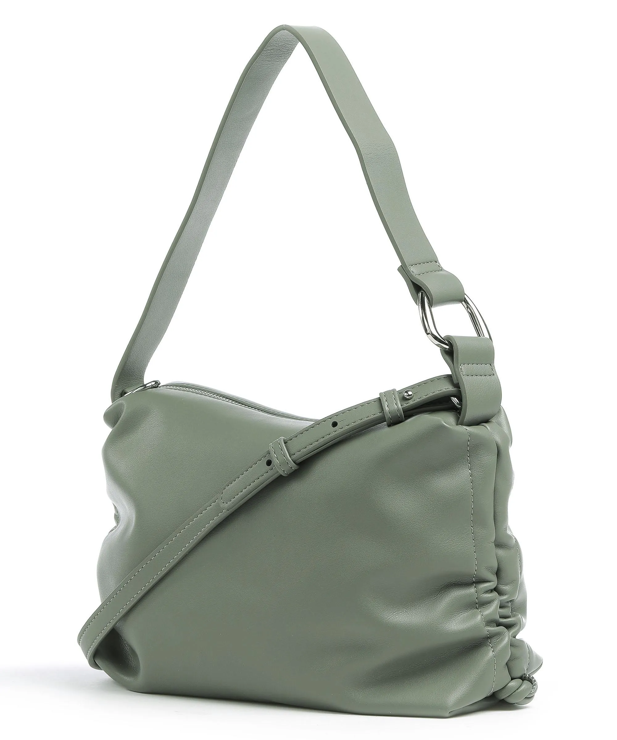  Seidenfelt Auri Borsa a spalla pelle sintetica grigio-verde  