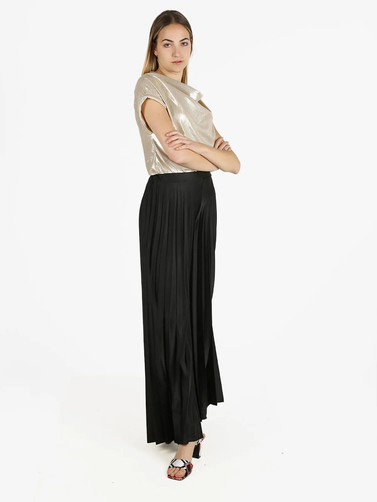 Sofy'S Chic Pantalon large plissé femme