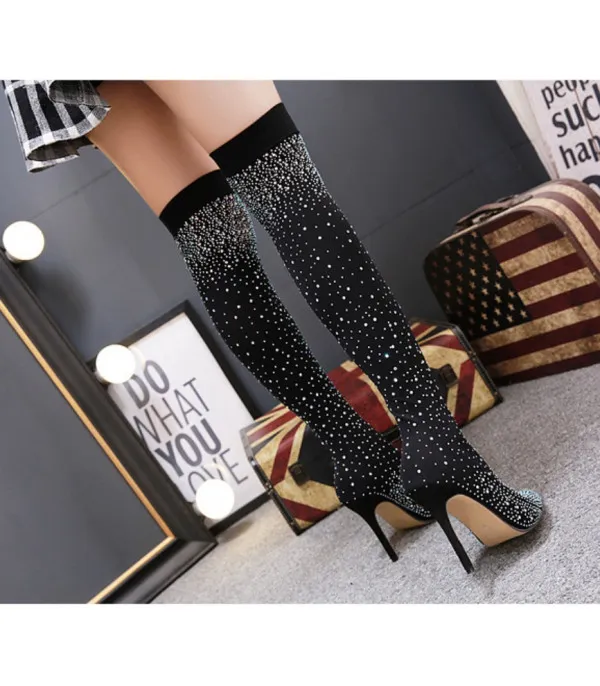 Strass sparkly socksboot