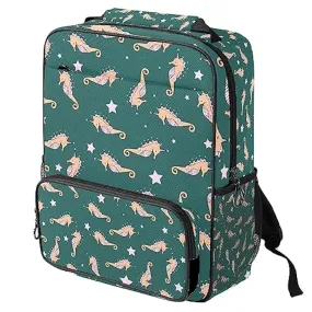 suojapuku Zaino da donna per college,borsa da viaggio zaino classico,Animale adorabile dell’oceano dell’ippocampo,Zainetto casua