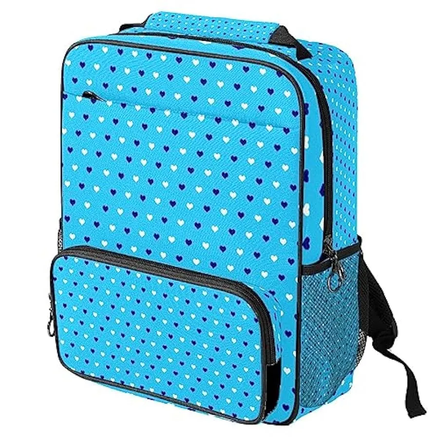 suojapuku Zaino da donna per college,borsa da viaggio zaino classico,motivo a cuore blu,Zainetto casual leggero 169655265