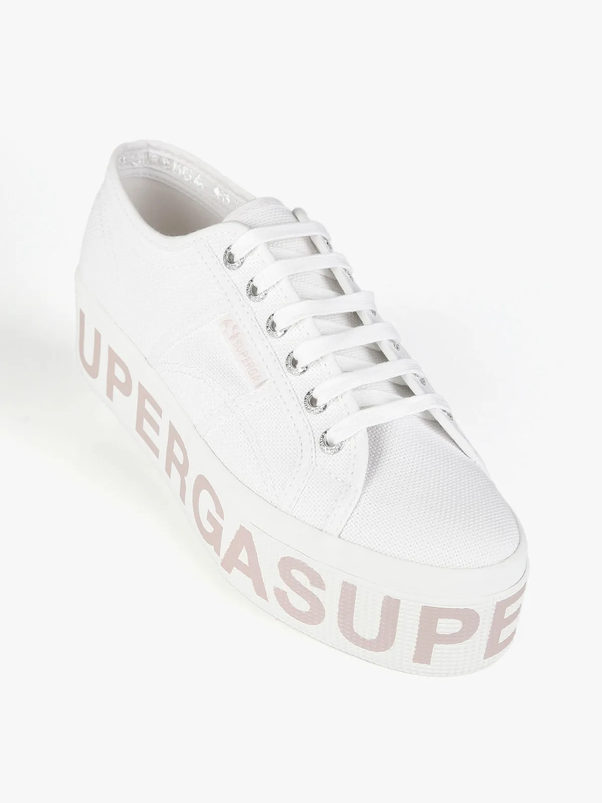 Superga 2790 PLATFORM LETTERING Baskets en toile pour femmes avec plateforme