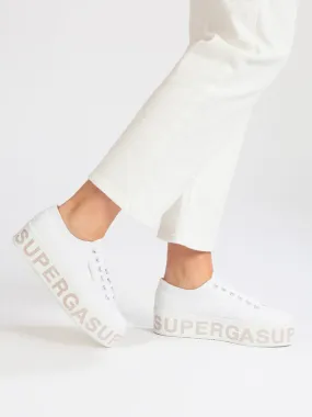 Superga 2790 PLATFORM LETTERING Baskets en toile pour femmes avec plateforme