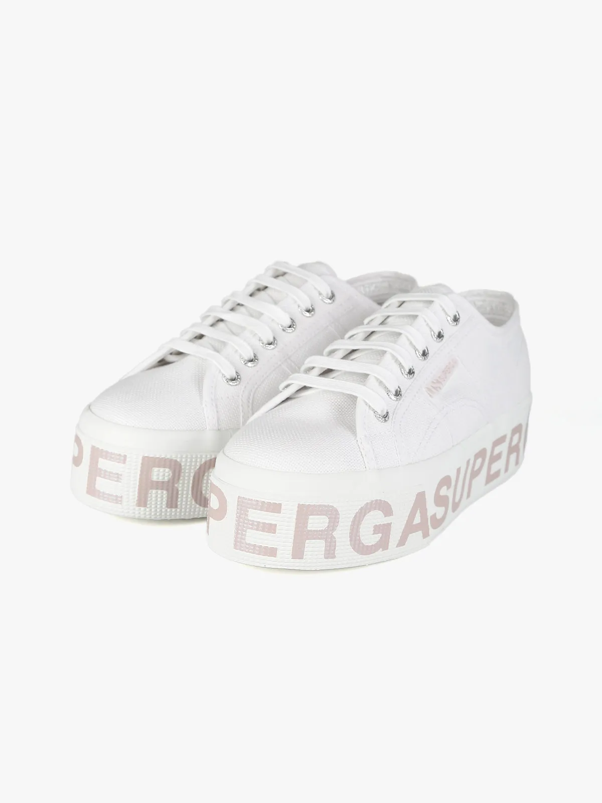 Superga 2790 PLATFORM LETTERING Baskets en toile pour femmes avec plateforme