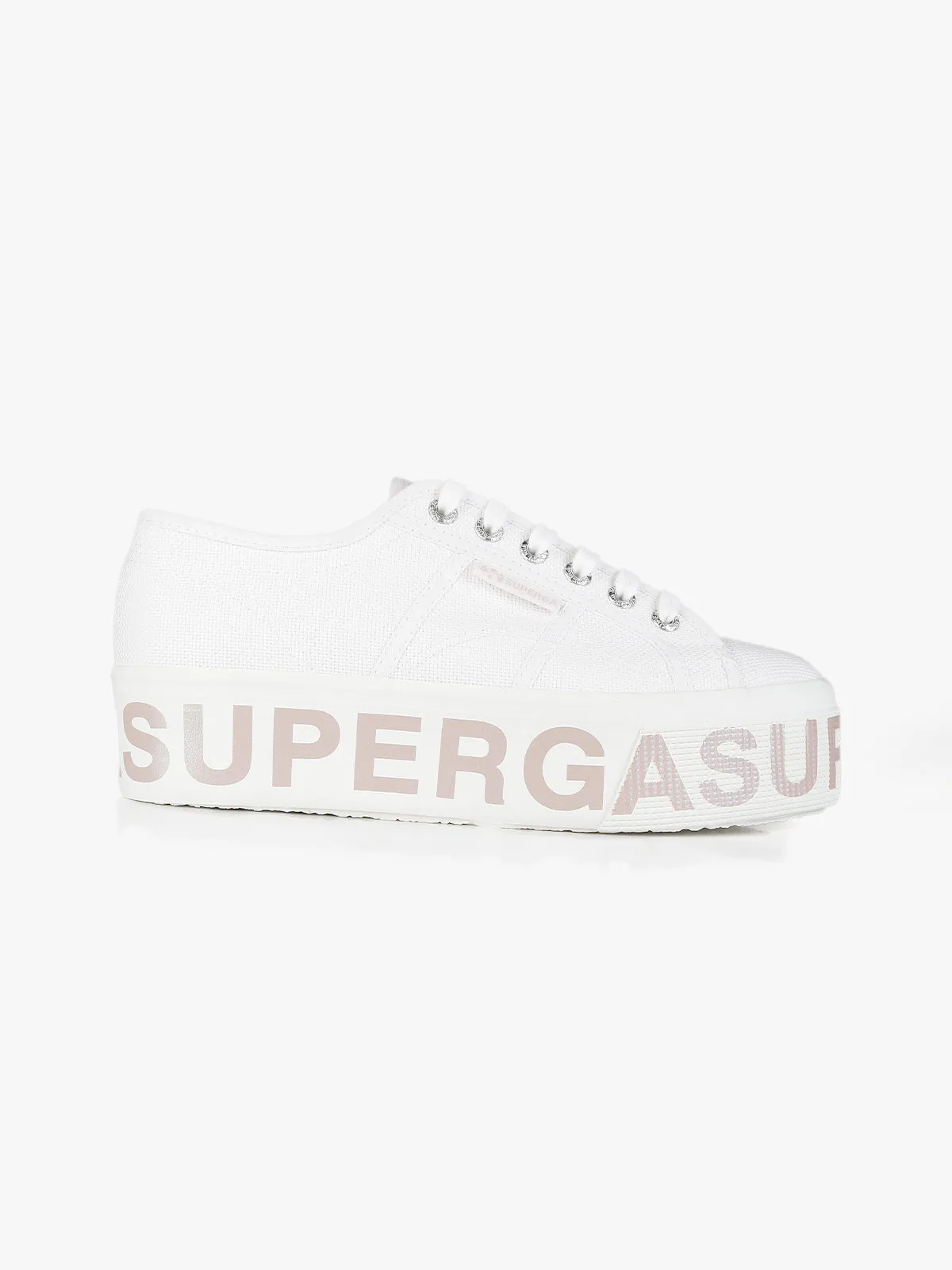 Superga 2790 PLATFORM LETTERING Baskets en toile pour femmes avec plateforme