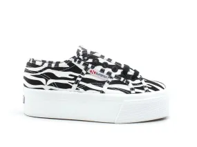 SUPERGA 2790 Print Sneaker Platform Big Zebra Black White S11317W