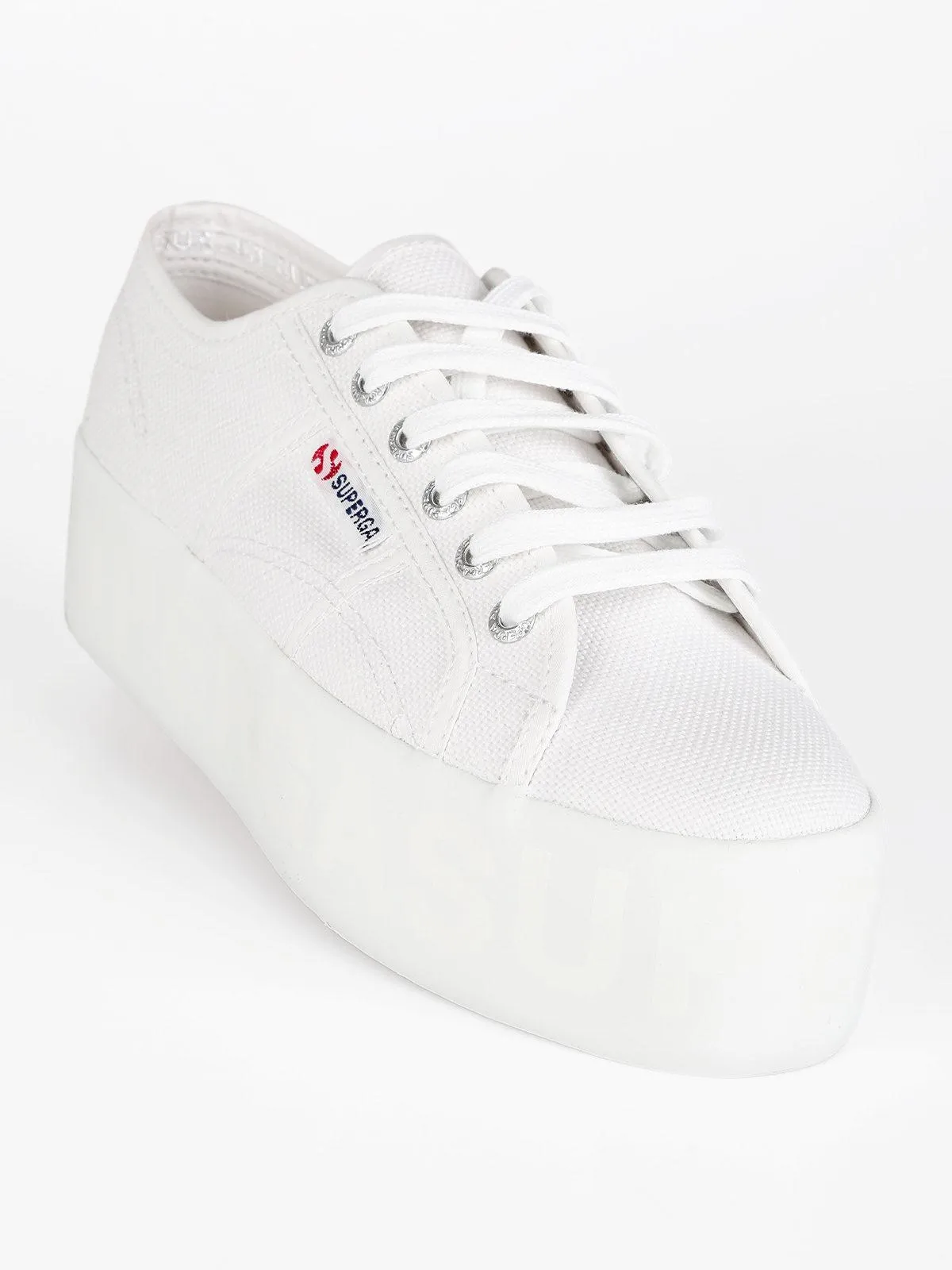 Superga Chaussures en toile pour femmes  2790 SHINY PRINTED PLATFORM