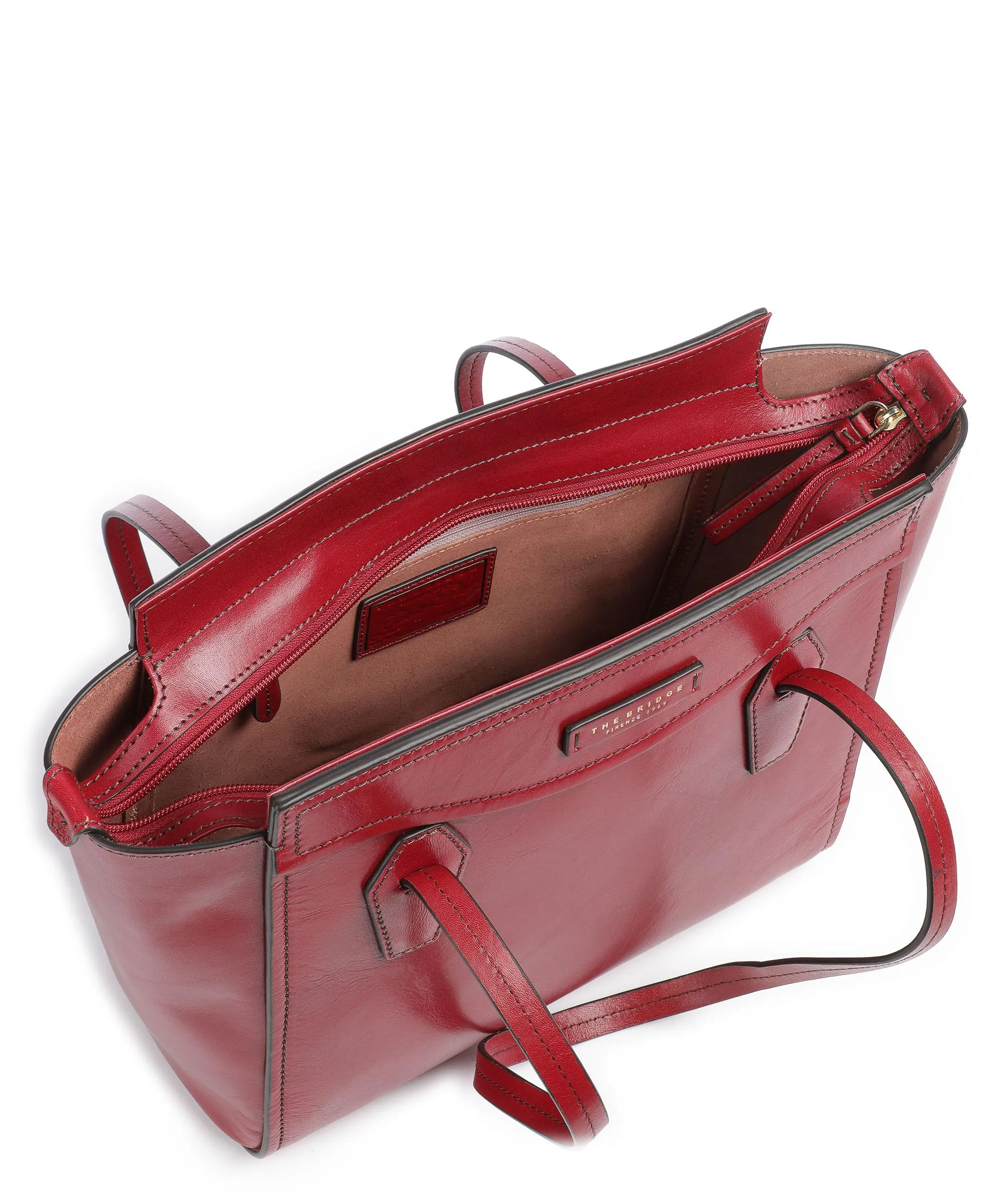  The Bridge Angela Borsa shopper pelle bovina rosso  