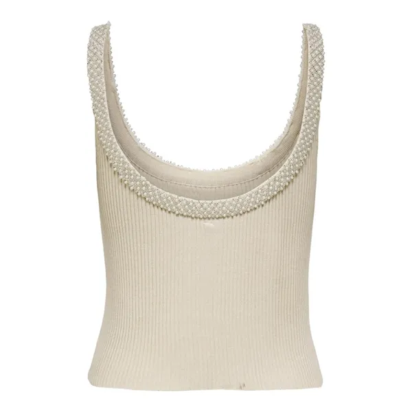 Top elegante con perle da donna