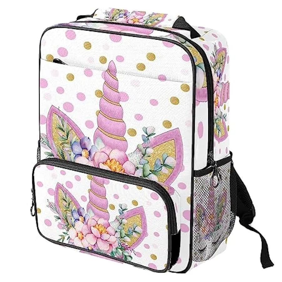 Zaino da donna per college,borsa da viaggio zaino classico,pois e simpatico unicorno,Zainetto casual leggero 150888384