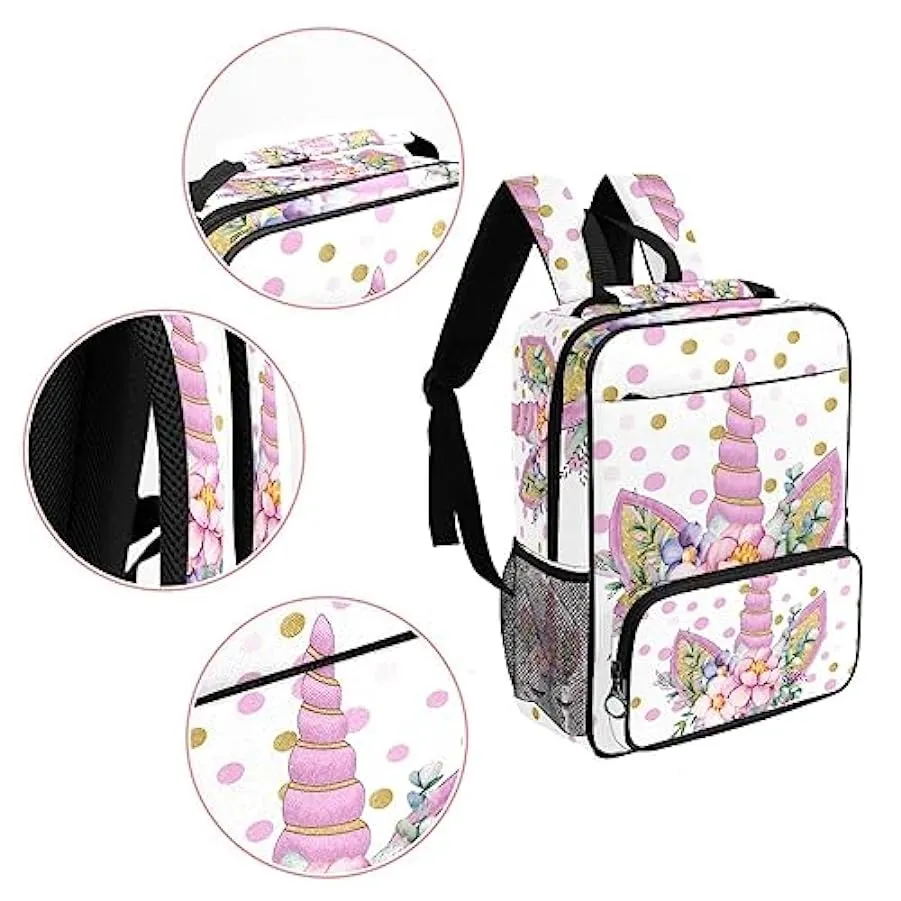 Zaino da donna per college,borsa da viaggio zaino classico,pois e simpatico unicorno,Zainetto casual leggero 150888384