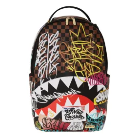 Zaino SPRAYGROUND stampa Tagged Up Sharks in Paris Brown