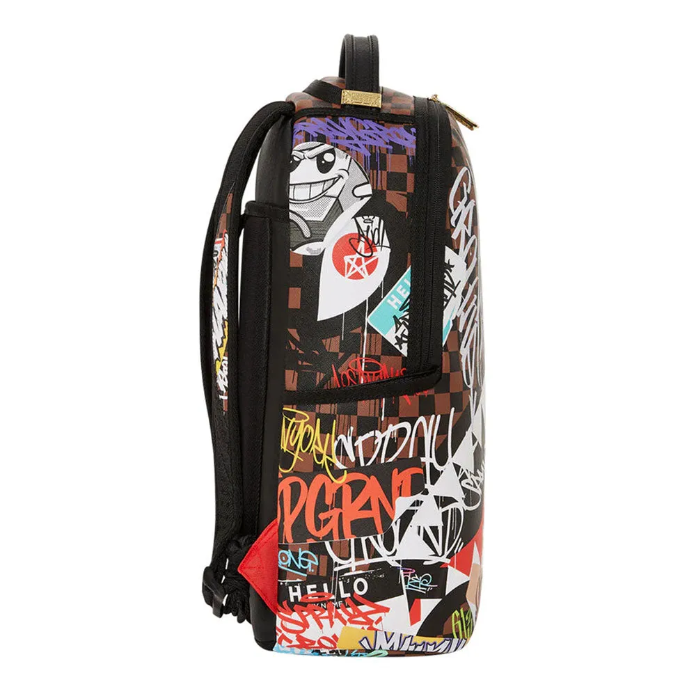 Zaino SPRAYGROUND stampa Tagged Up Sharks in Paris Brown