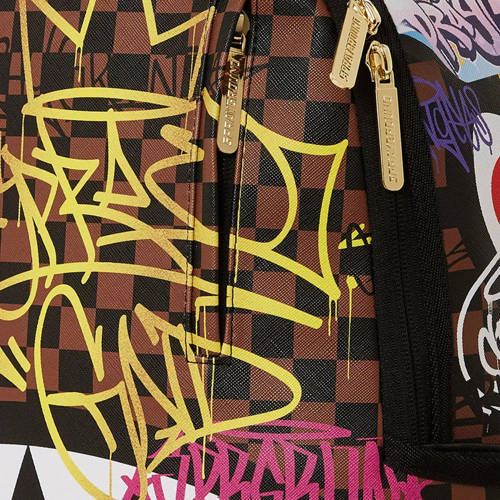 Zaino SPRAYGROUND stampa Tagged Up Sharks in Paris Brown