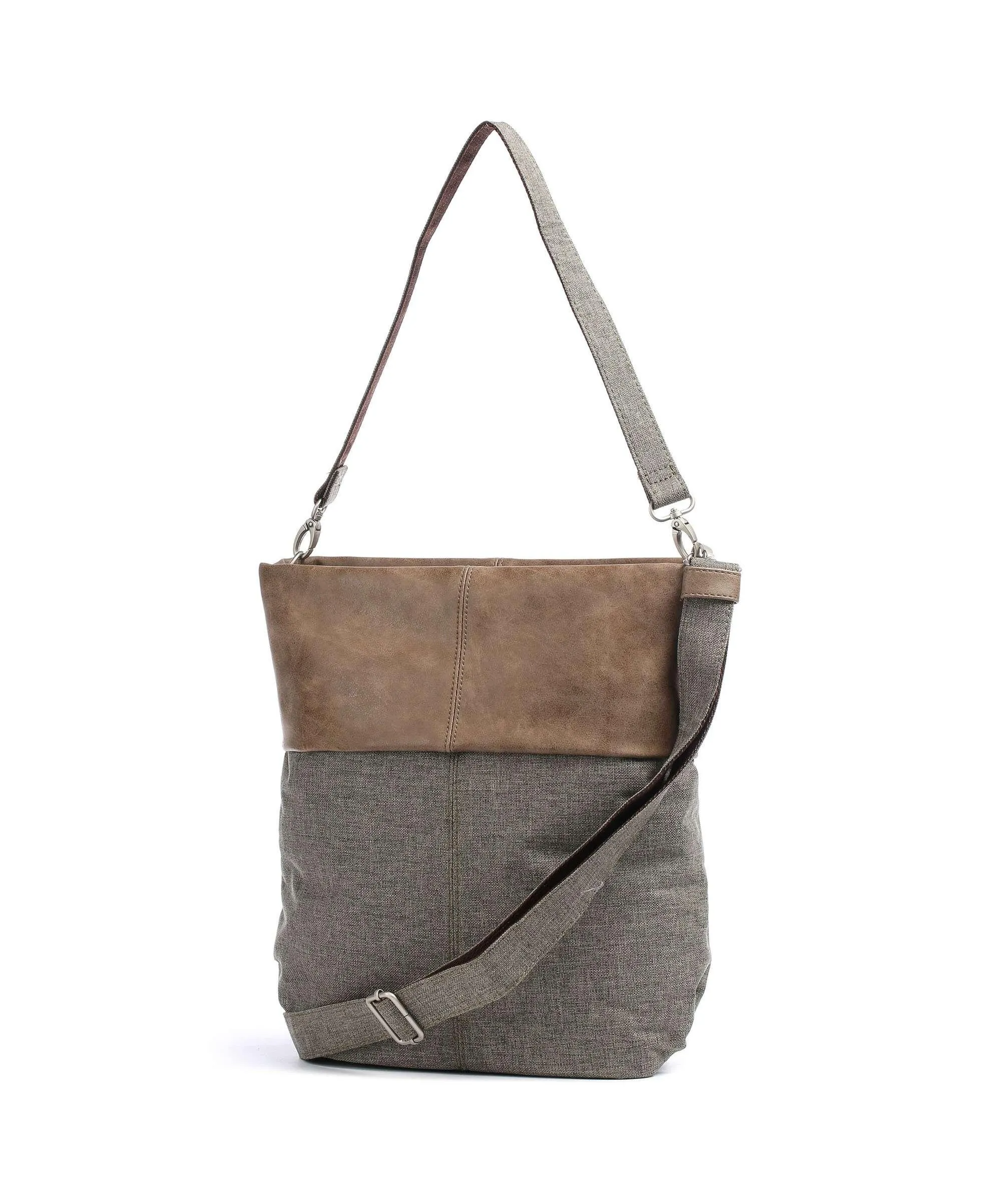  Zwei Olli OT12 Borsa hobo poliestere, pelle sintetica taupe  